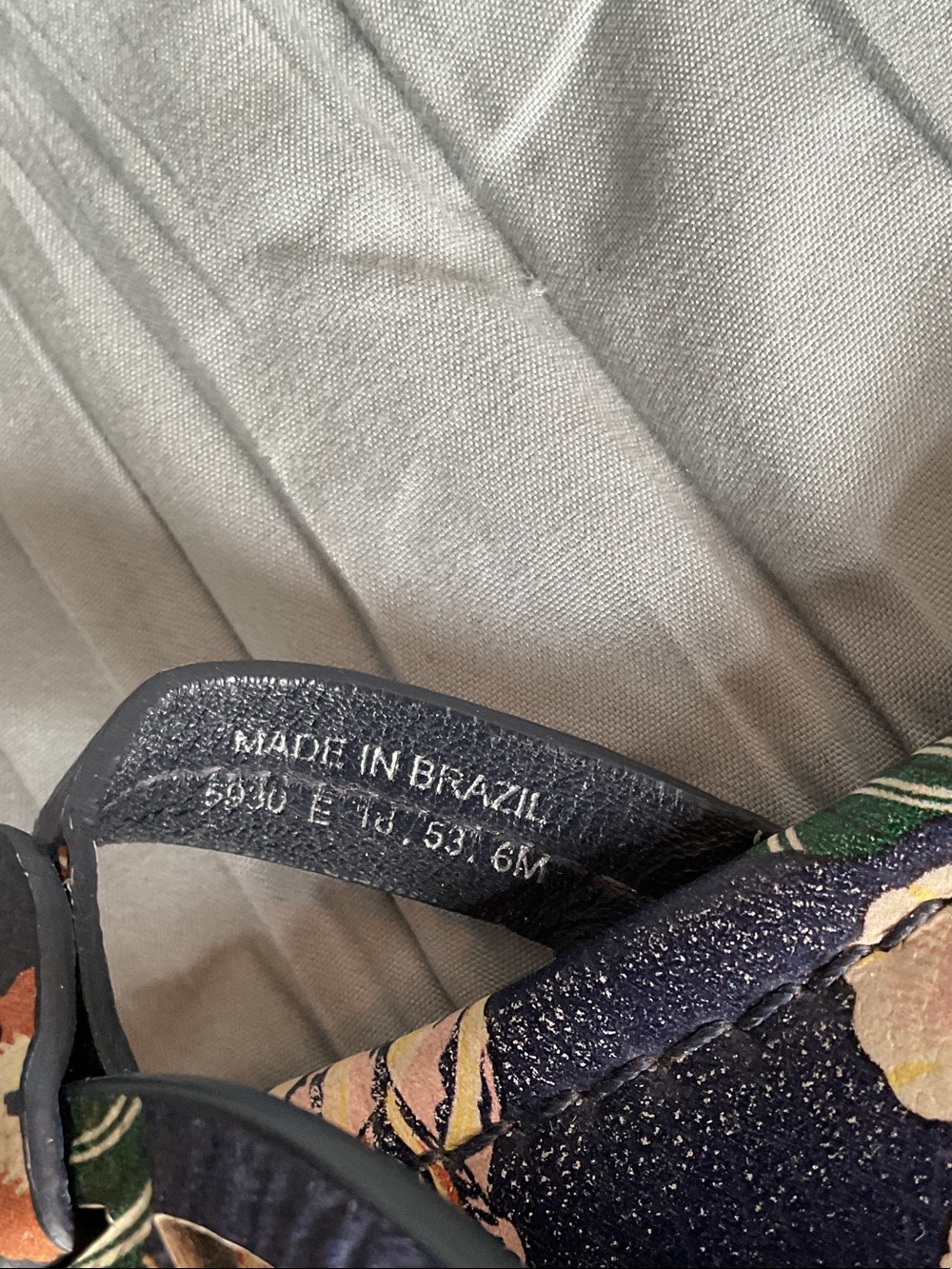 Tory Burch Navy Floral Miller Sandals - Picture 3 of 5